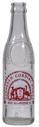 Ceramic Label - Gunnedah Cordial Works