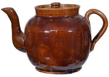 Colonial Teapot - Rockingham Glaze