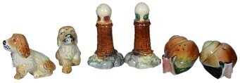 Darbyshire x3 - Salt 'n' Pepper - Spaniels, Lighthouses, Snails