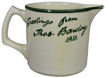 With compliments - Stones Jug - Thos. Barclay 1933 (Greenslopes)