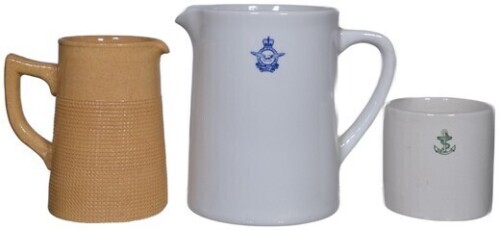 Jugs x3 - Ipswich Potteries, Air Force Bristol, Navy Fowler