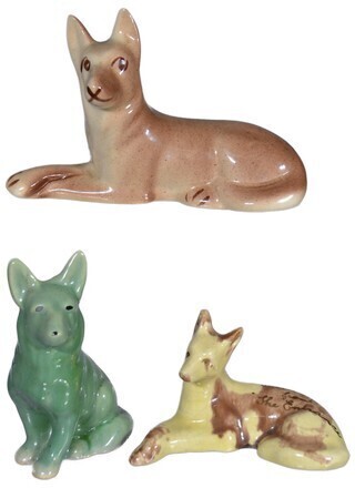 Group Lot - Aussie Pottery Dogs x3, Koala & more