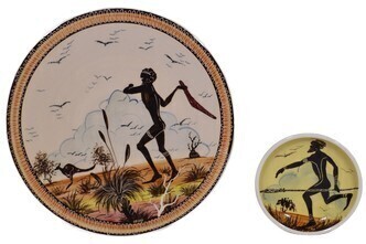 Australiana themed Pieces - Guy Boyd - Plates x2 -