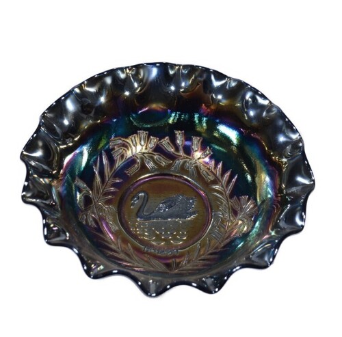 Carnival Glass - Master Bowl - Black Swan