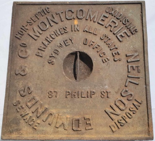 Sewer Cover - Montgomerie Neilson Edmunds & Co. Sydney