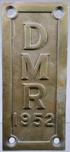 Department Mains Road 1952 Brass Plaque