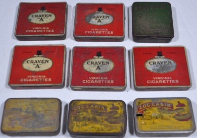 Tobacco Tins - Craven A and Log Cabin